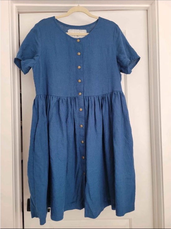 notPERFECTLINEN Dresses & Skirts - Indigo blue Mama dress by Not perfect linen
